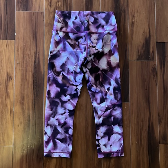 Lululemon Wunder Under Crop Hi-Rise 21” Blush Blossom Alpine White Candy Pink 6 - Picture 5 of 9